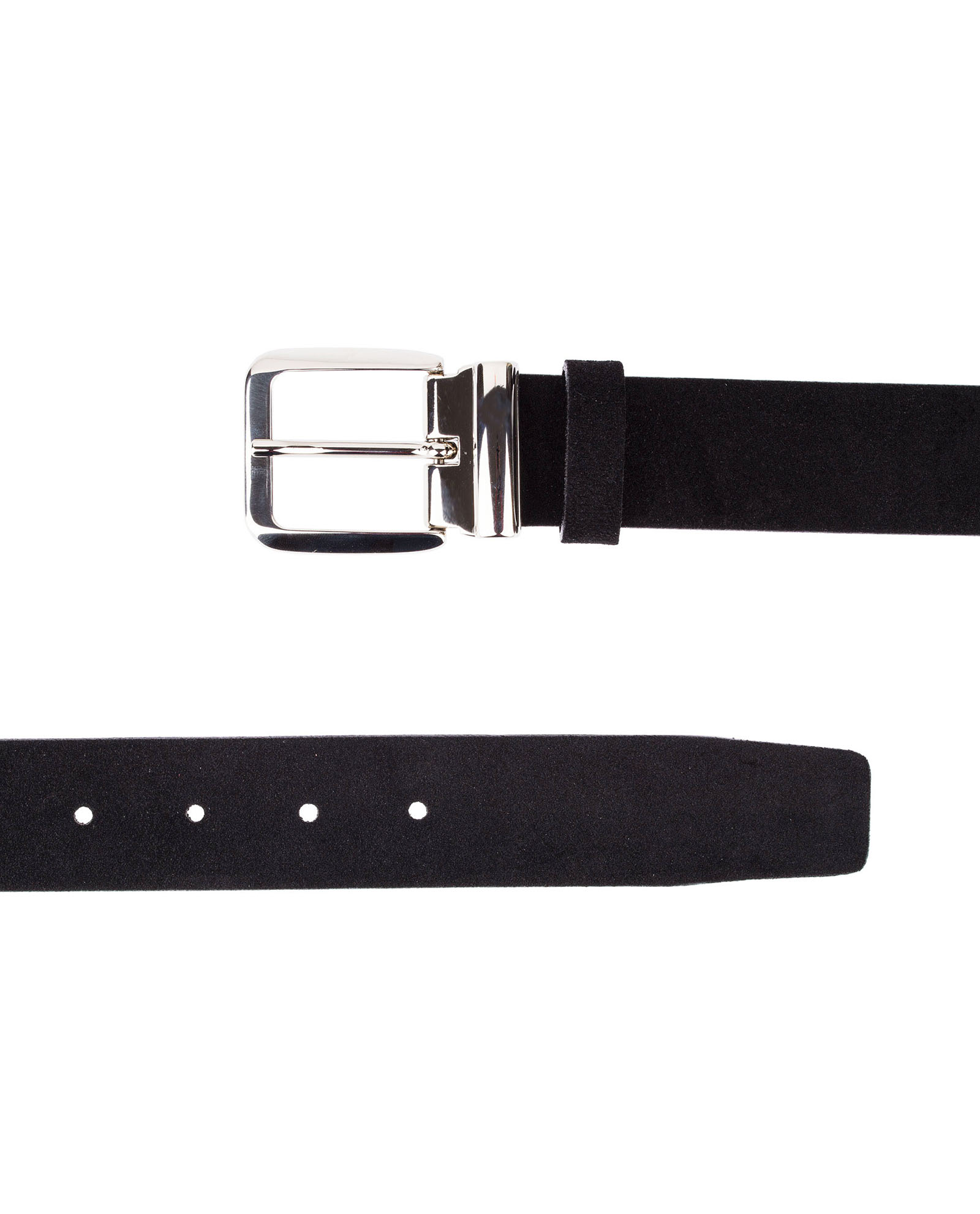 Buy Men's Black Suede Belt - Classic Buckle - LeatherBeltsOnline.com