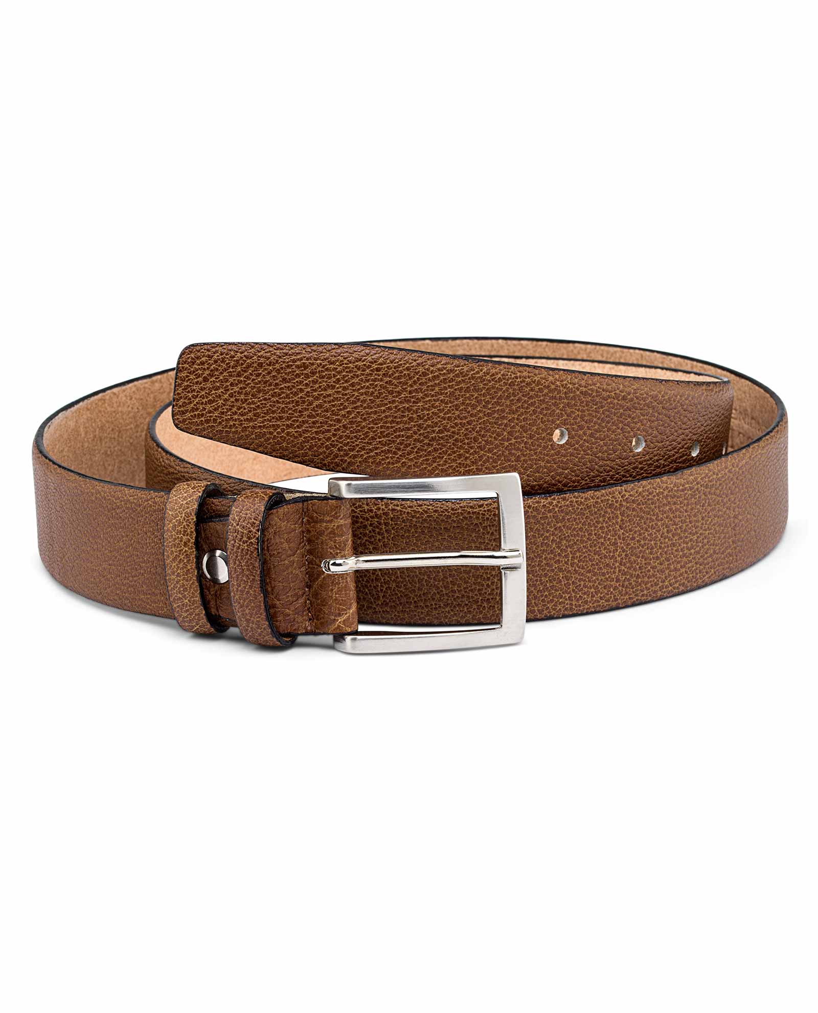 Buy Mens Beige Leather Belt | Italian Calfskin | LeatherBeltsOnline.com