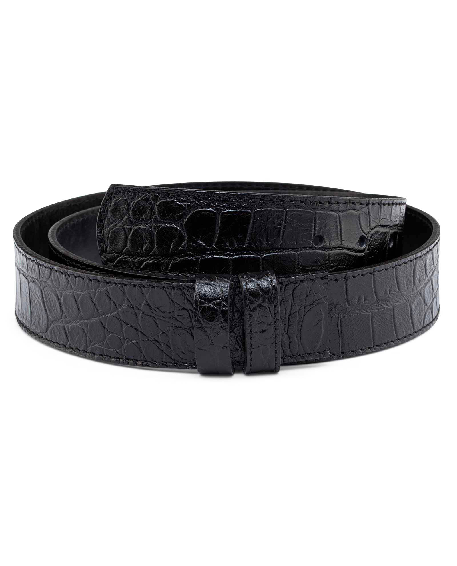 Buy Croco Embossed Belt Strap | Thick&Wide 40 mm | Free Shipping!