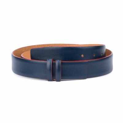 1-3-8-inch-Blue-Leather-Belt-Strap-with-Red-Edges-Without-buckle