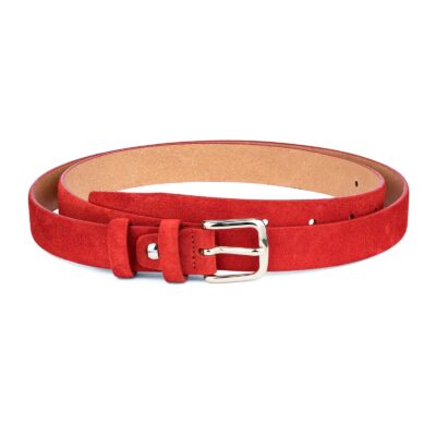 1-Inch-Red-Suede-Belt-Main-picture