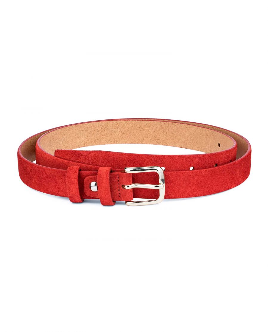 1-Inch-Red-Suede-Belt-Main-picture