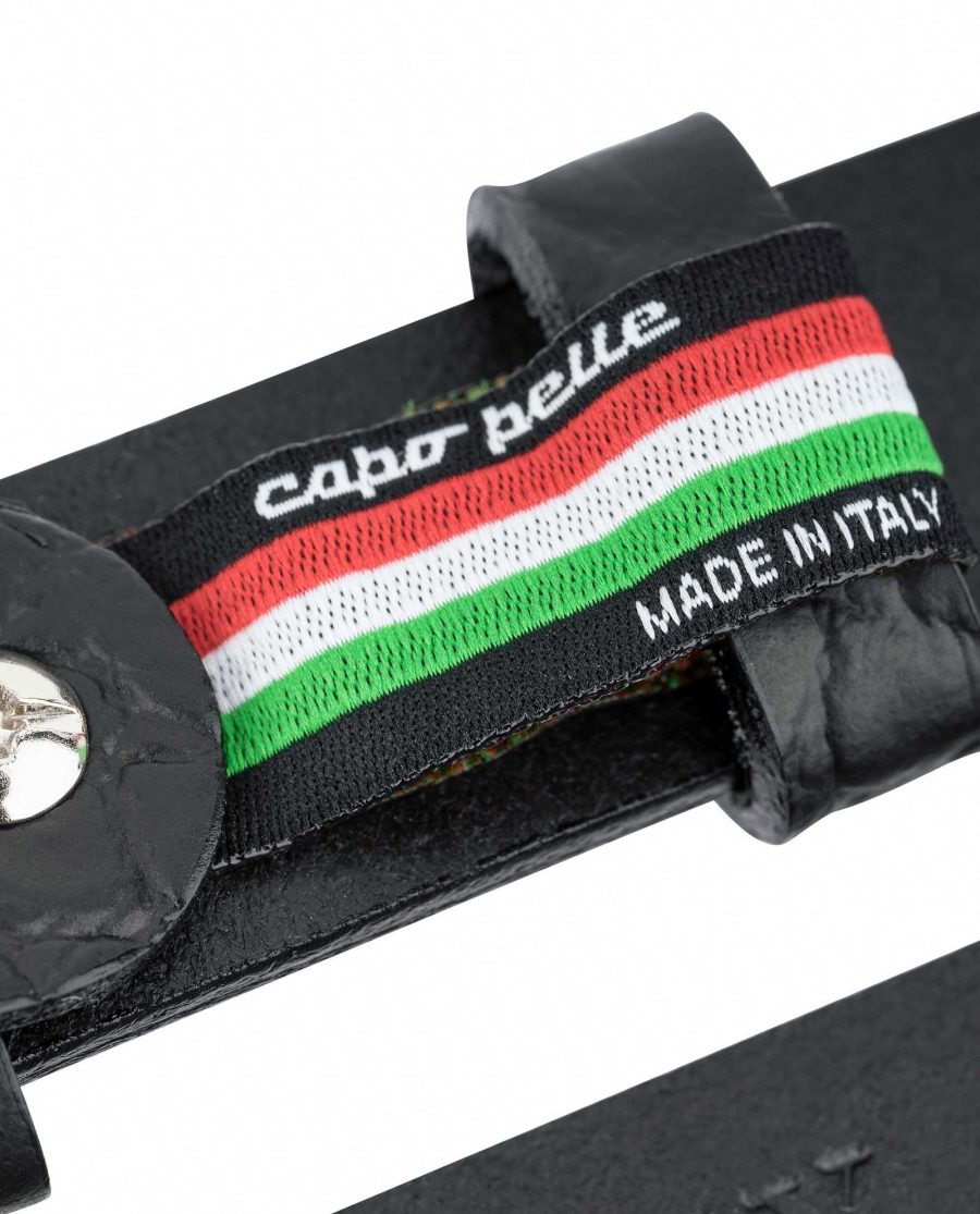1-inch-Croco-Mens-Skinny-Belt-25-mm-Capo-Pelle-Made-in-Italy
