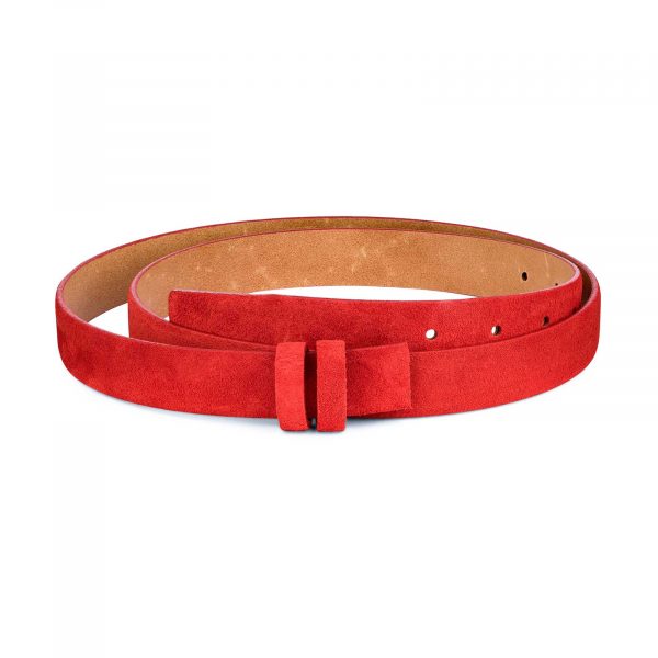 1-inch-Red-Suede-Belt-Strap-Replacement-First-image