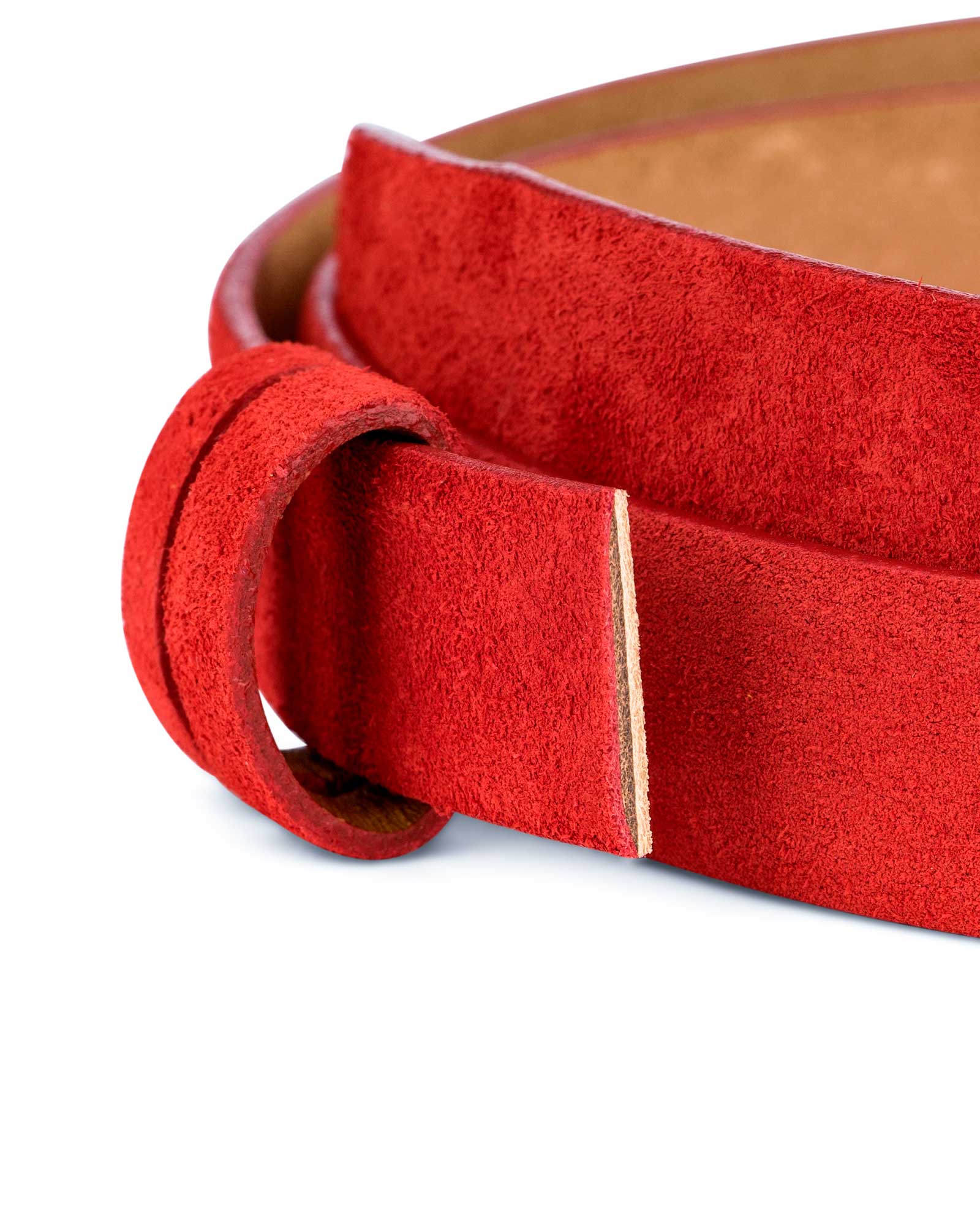 Replacement Men's Red Belt Strap 40'' / 100 cm - Red | Capo Pelle