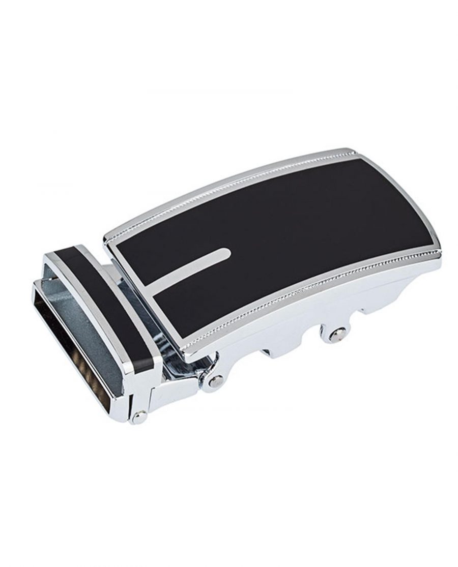 Automatic-Belt-Buckle-In-Black-Front