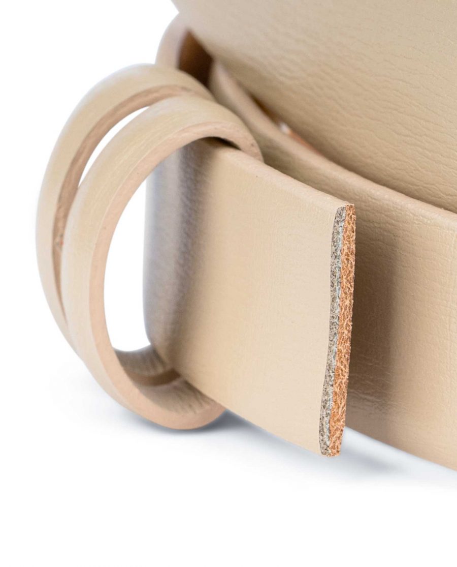 Beige-1-Inch-Wide-Leather-Belt-Strap-Replacement-Loops