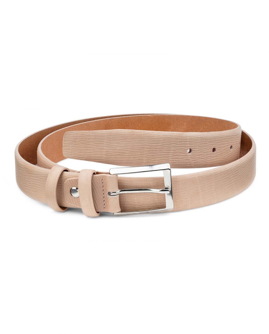Beige-Leather-Belt-For-Men-by-Capo-Pelle-30-mm-1-1-8-inch-First-image-1