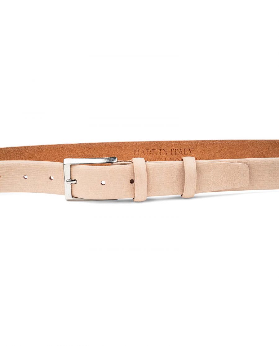 Beige-Leather-Belt-For-Men-by-Capo-Pelle-30-mm-1-1-8-inch-On-pants-1