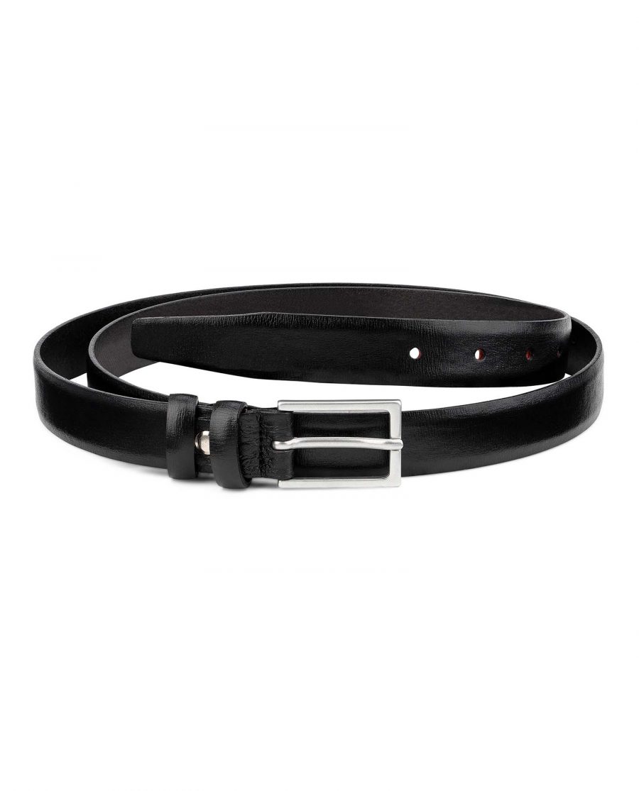 Buy Black 1 inch Leather Belt For Men | Smooth Leather | Free Shipping