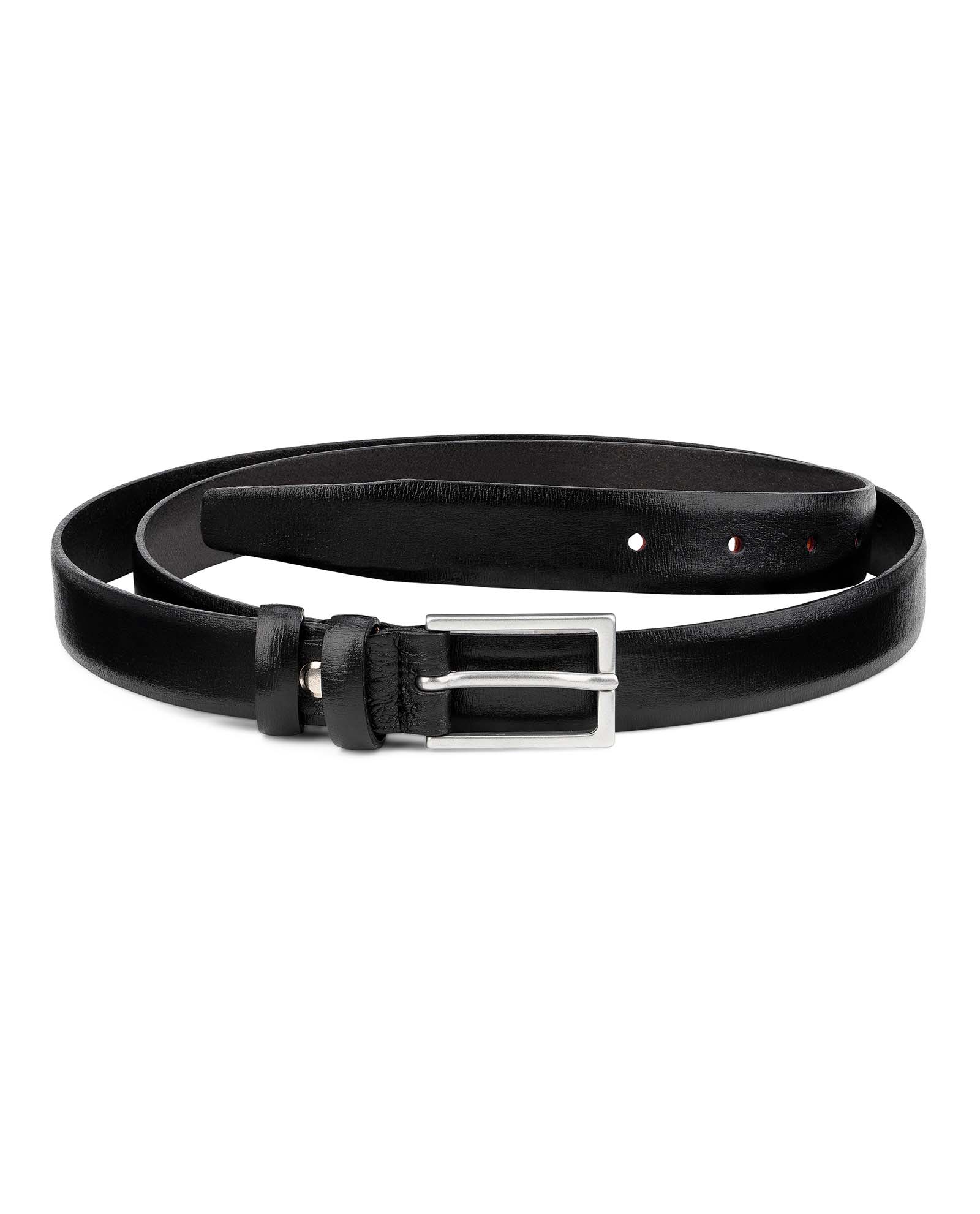 Buy Black 1 inch Leather Belt For Men | Smooth Leather | Free Shipping