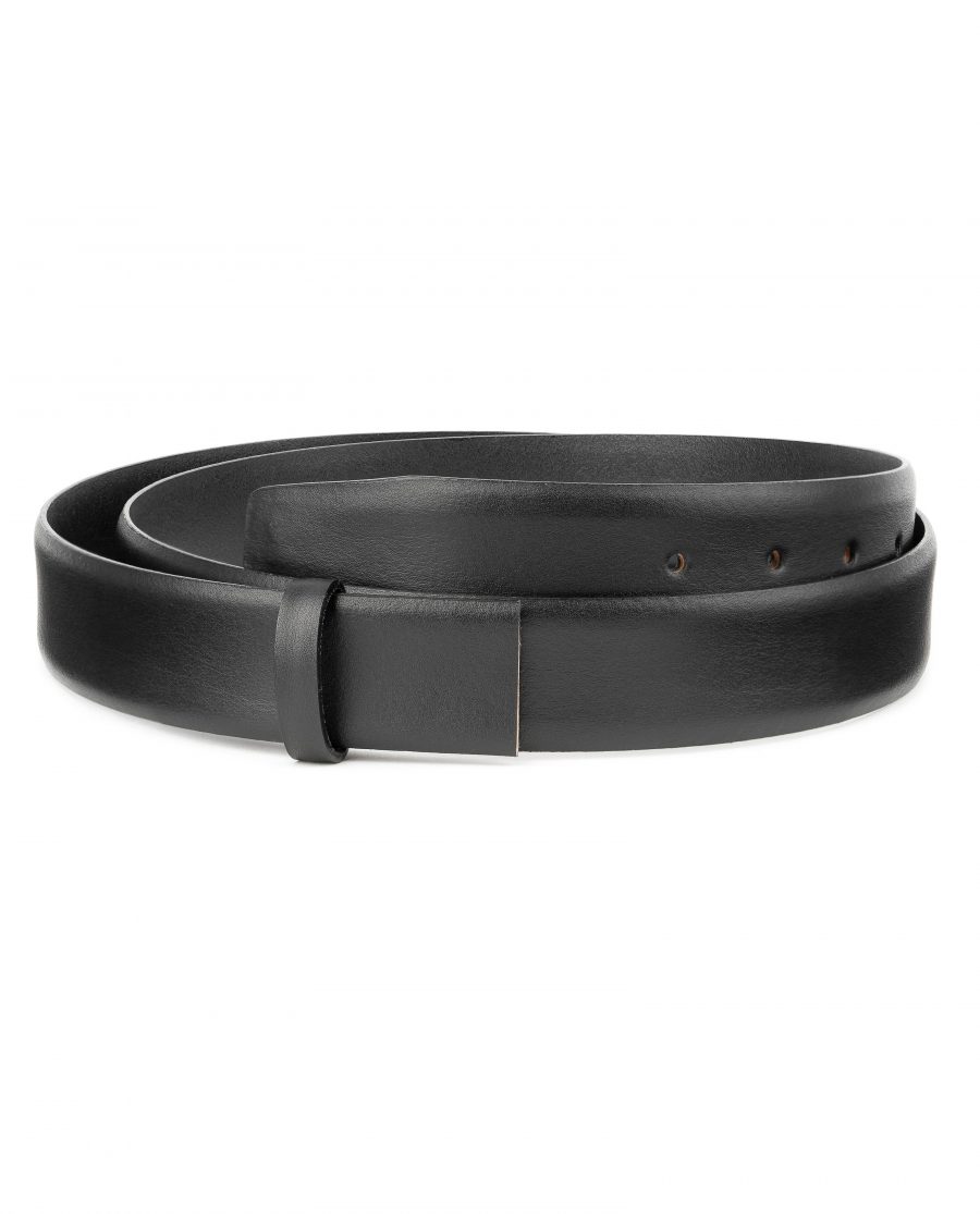 Buy Men's Black Smooth Leather Belt Strap - Adjustable - Free Shipping