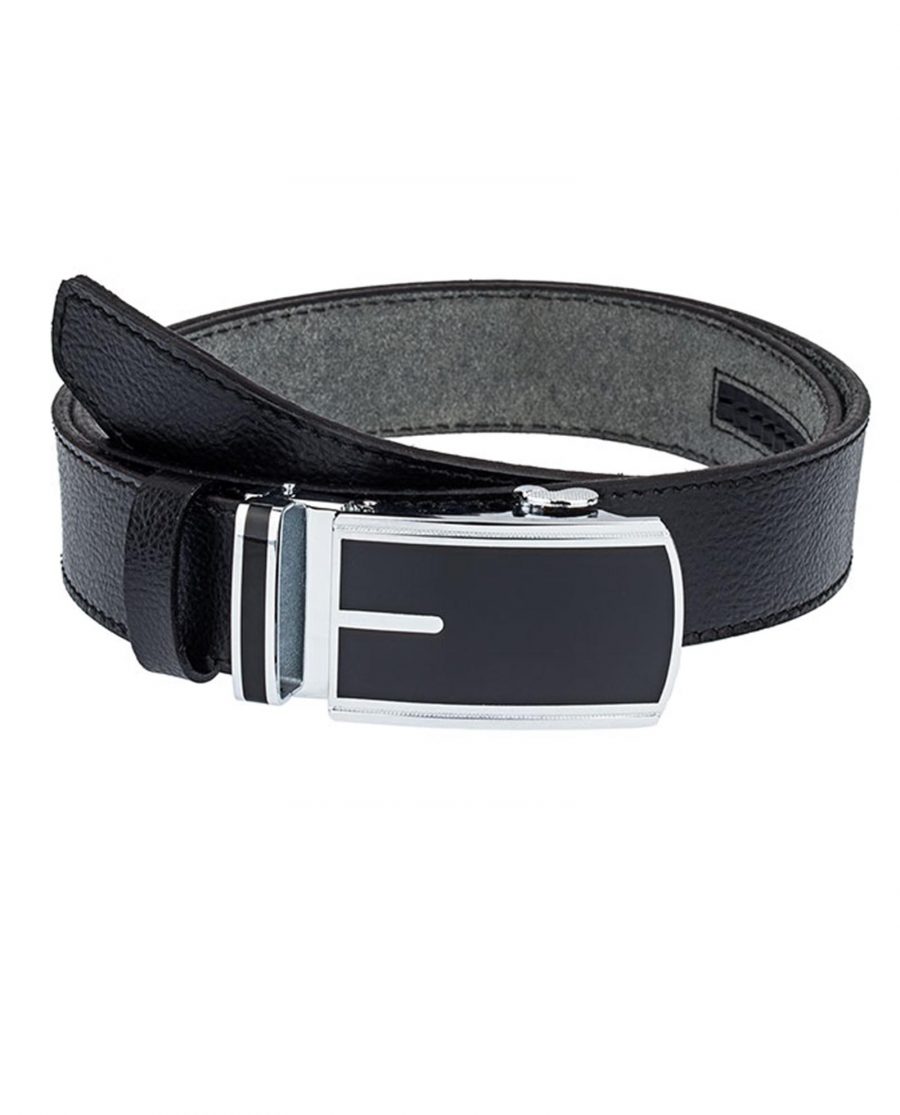 Black-Belt-With-Automatic-Buckle-Front-Image