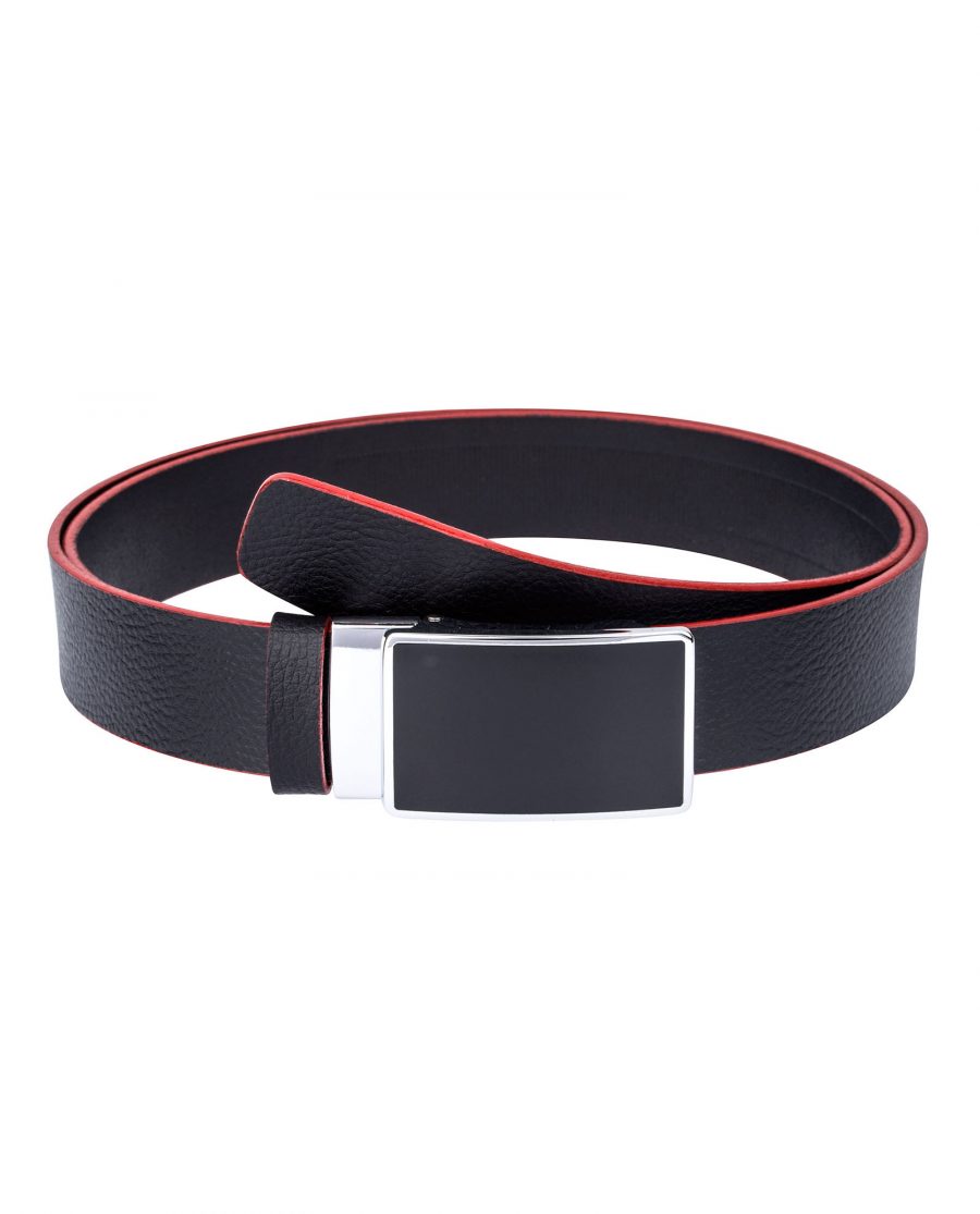 Black-Cowhide-Ratchet-Belt-Front-image