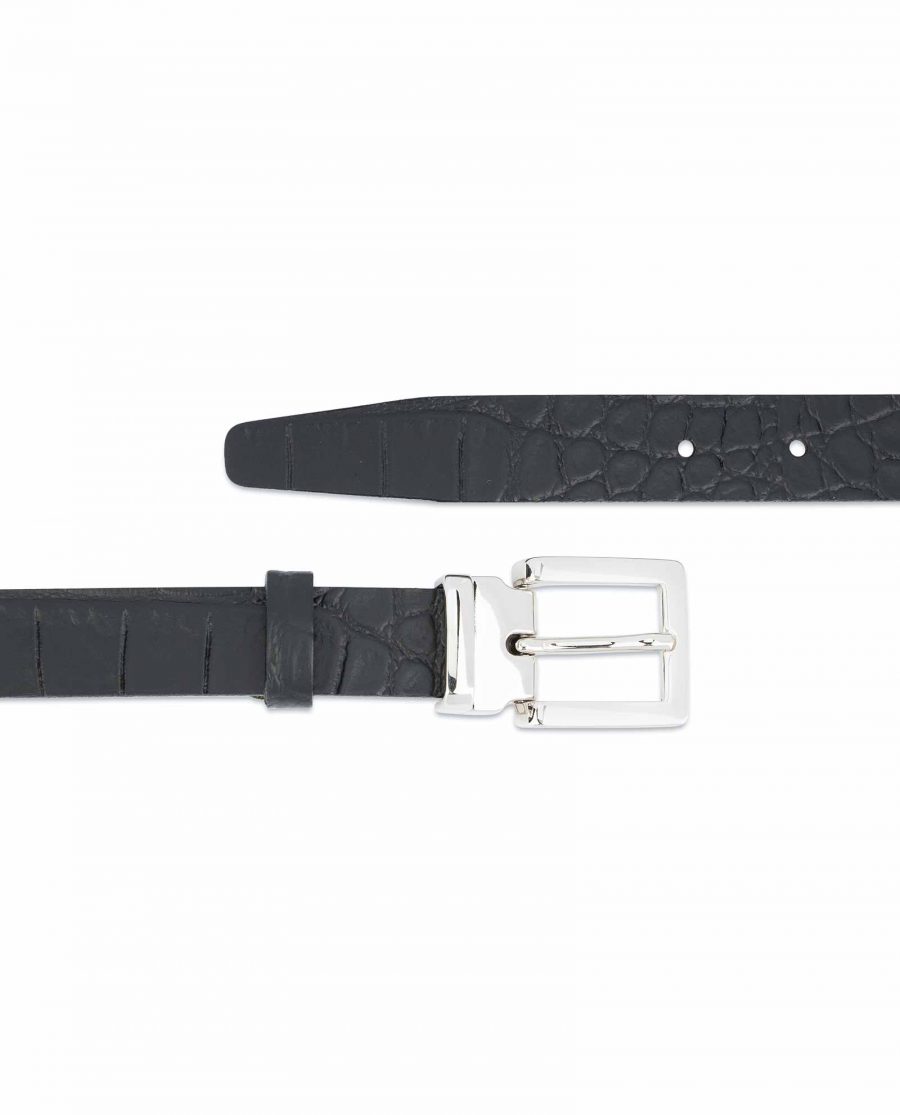Black-Croco-Belt-1-inch-Embossed-Leather-Crocodile
