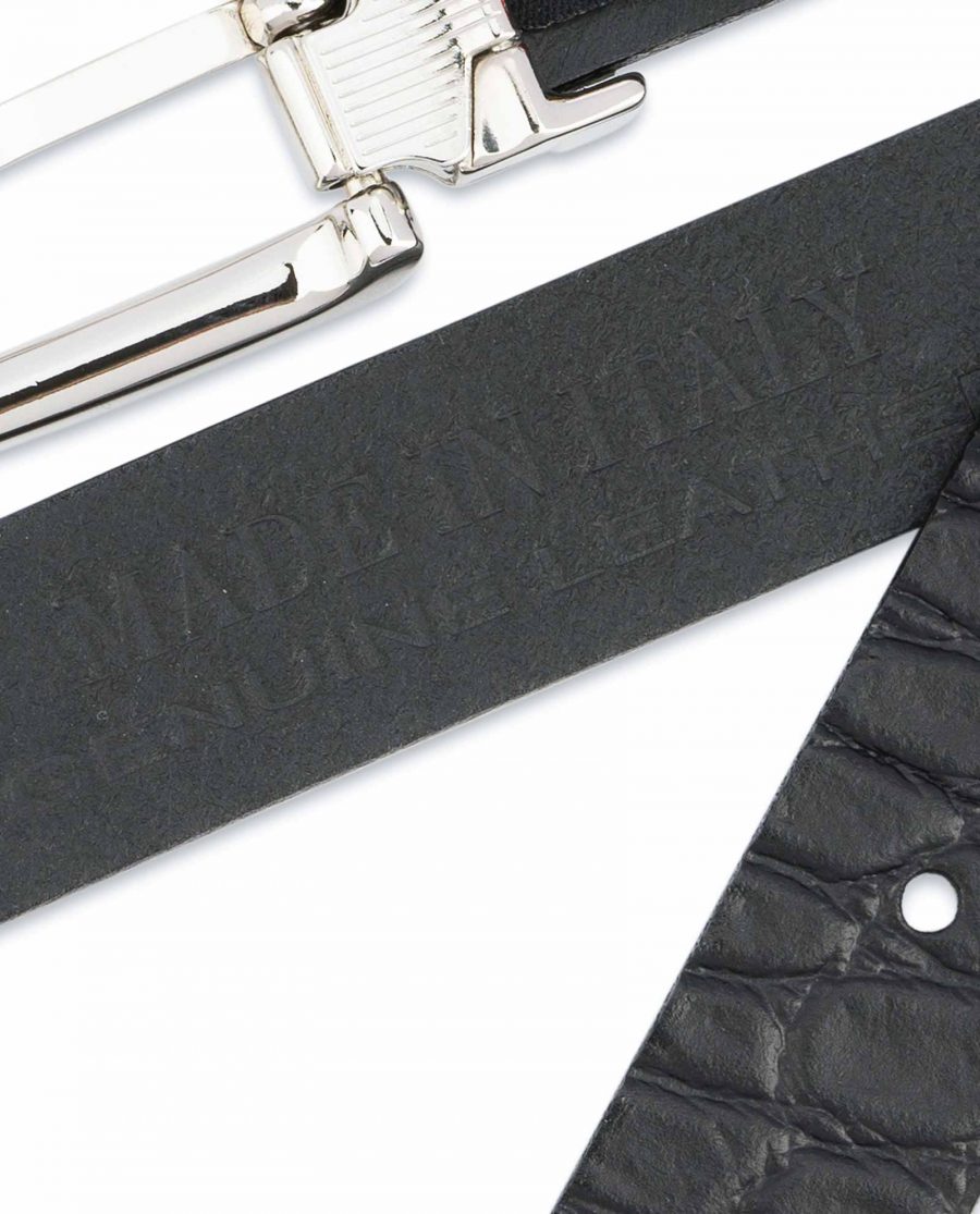 Black-Croco-Belt-1-inch-Embossed-Leather-Made-in-Italy