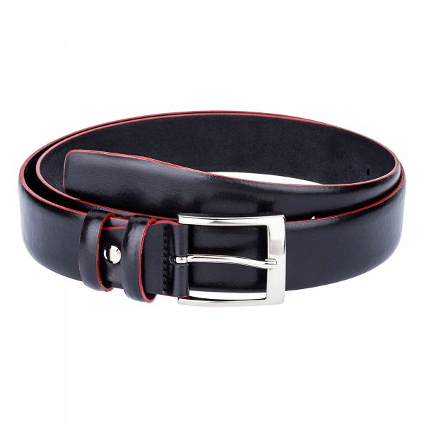 Black-Leather-Belt-With-Red-Edges-Front-Image