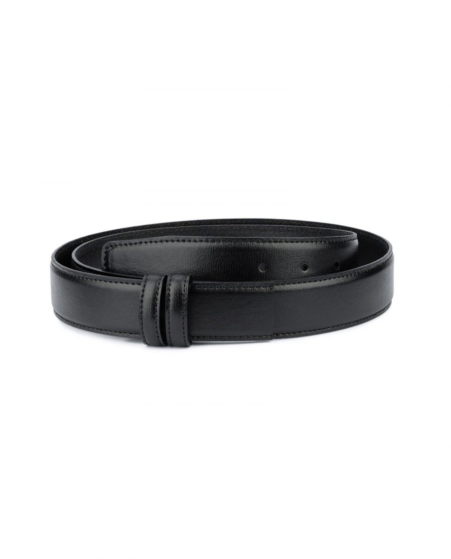 Buy Black Mens Belt Without Buckle | LeatherBeltsOnline.com | Free shipping