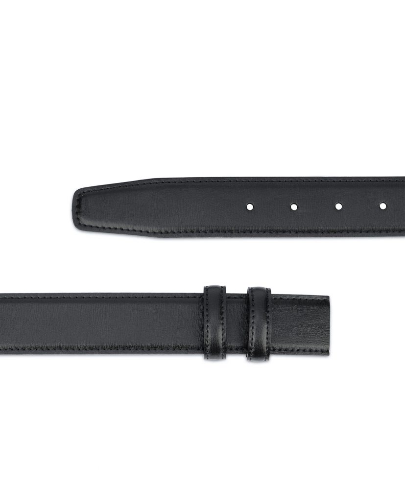 Buy Black Mens Belt Without Buckle | LeatherBeltsOnline.com | Free shipping