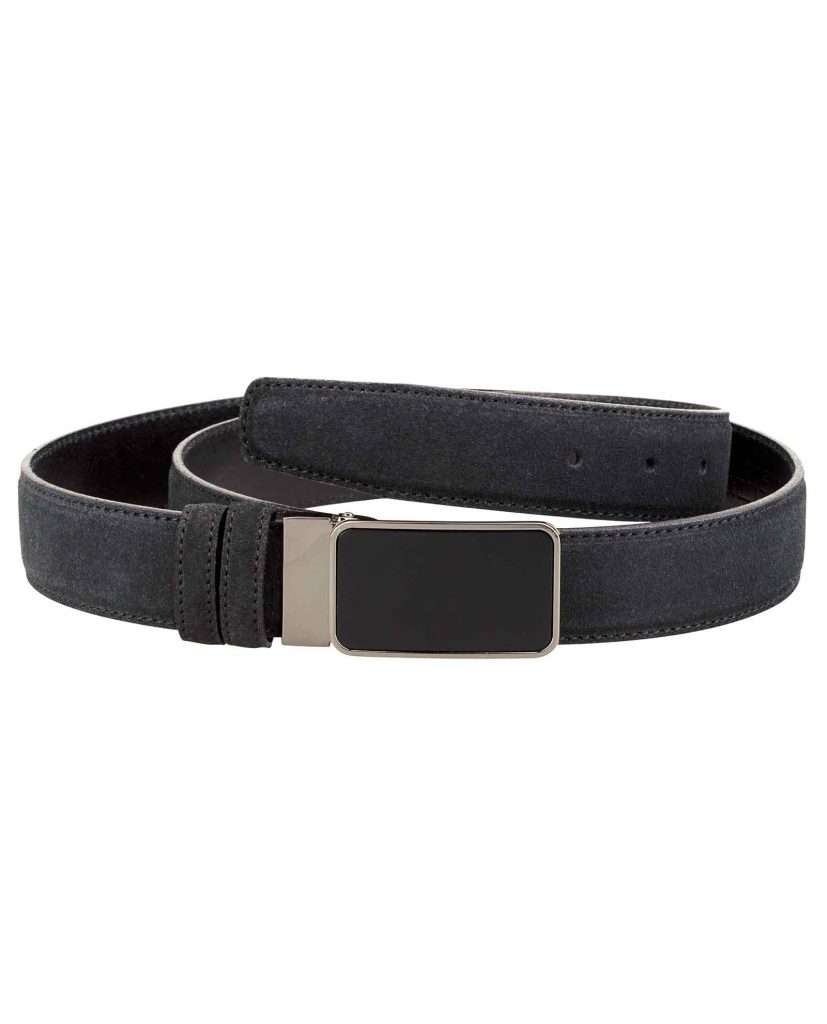 Buy Black Men's Suede Belt - LeatherBeltsOnline.com - Free Delivery!