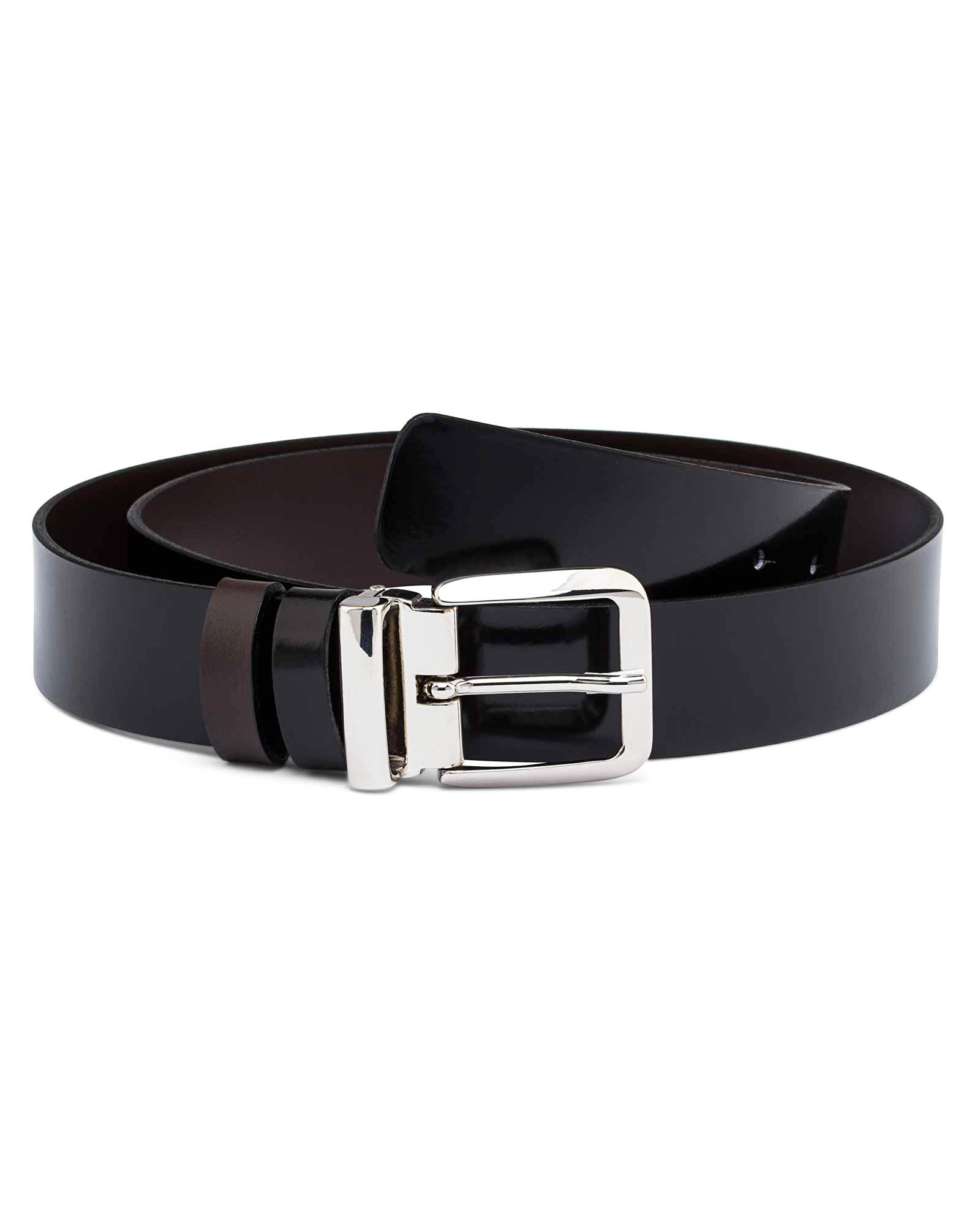 Buy Black Patent Leather Belt | Reversible Brown | Free Shipping!