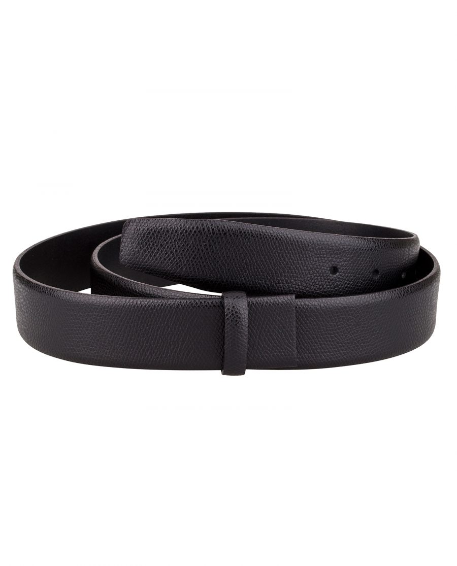 Buy Black Saffiano Leather Strap - LeatherBeltsOnline.com - Free Shipping
