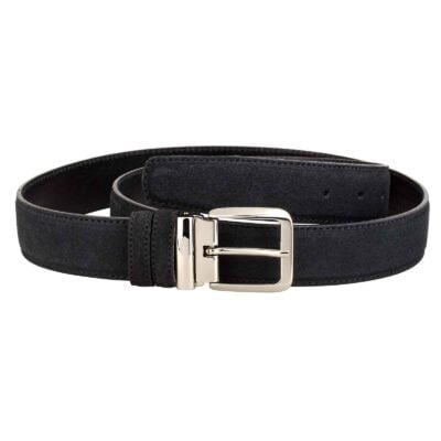 Black-Suede-Belt-Italian-Buckle-Main-picture
