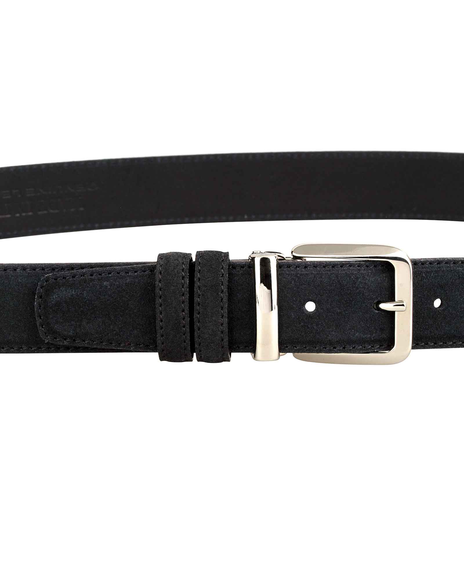 Buy Black Suede Belt - Italian Leather & Buckle - Free Shipping!