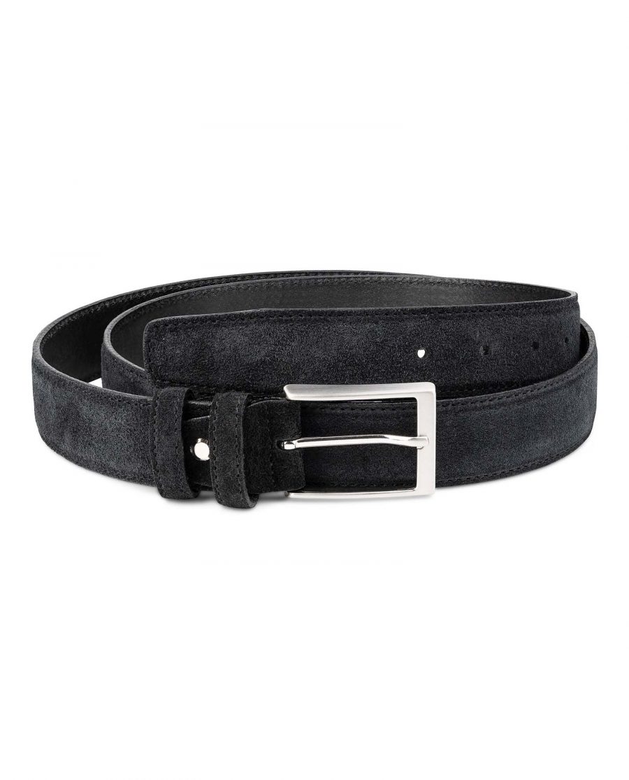 Black-Suede-Belt-Mens-35-mm-Italian-Leather-by-Capo-Pelle-Frontpage-image