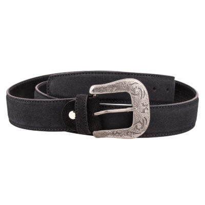 Black-Suede-Western-Belt-First-picture