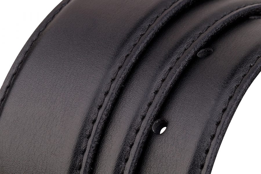Black-soft-dress-belt-rolled