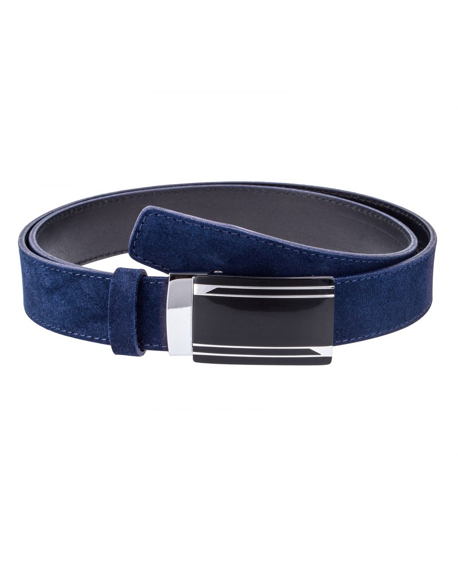 Blue-Suede-Automatic-Belt-Front-image