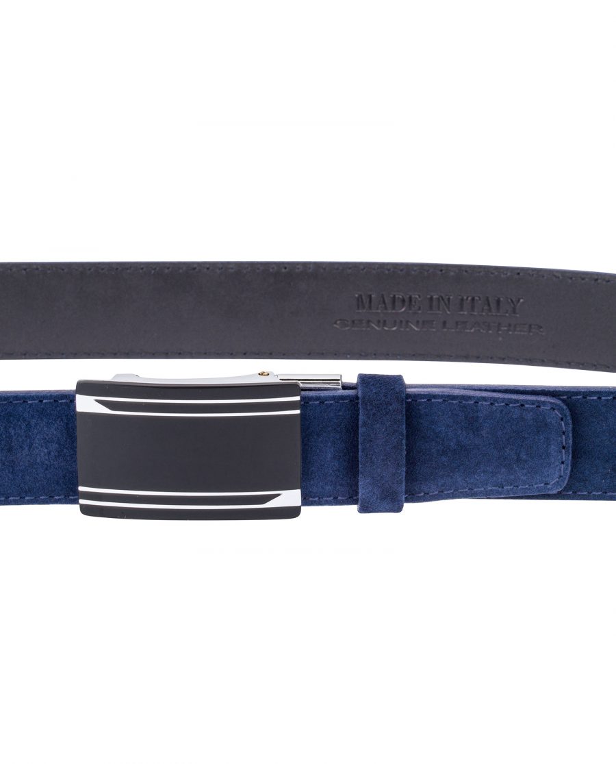 Blue-Suede-Automatic-Belt-On-pants