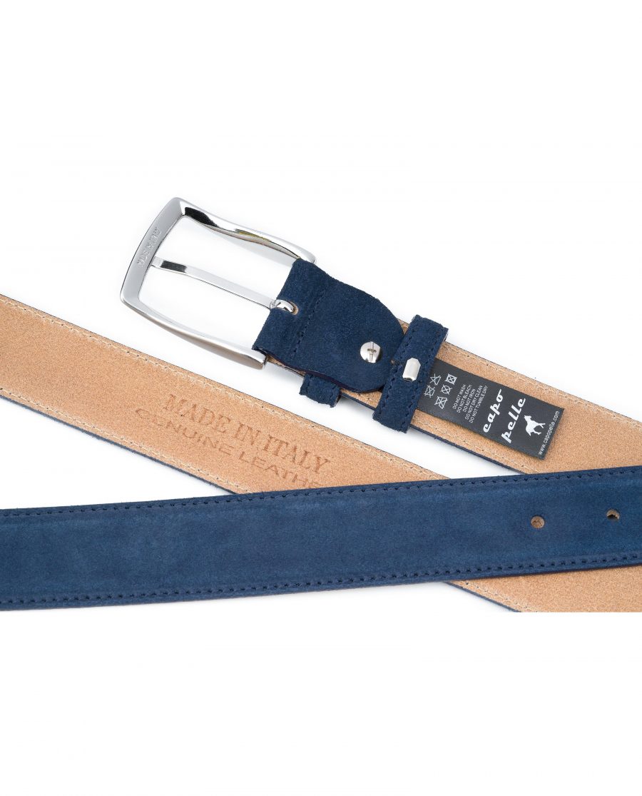 Blue-Suede-Belt-Navy-Genuine-Italian-Leather-Capo-Pelle-Tags