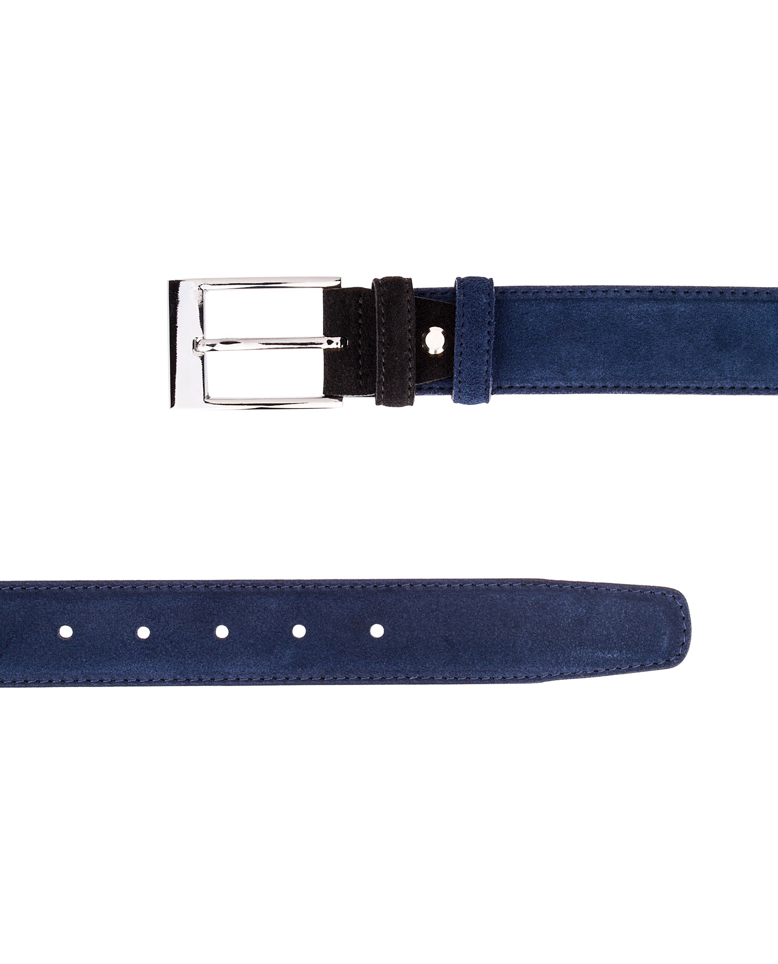 Navy blue leather belt Ugo