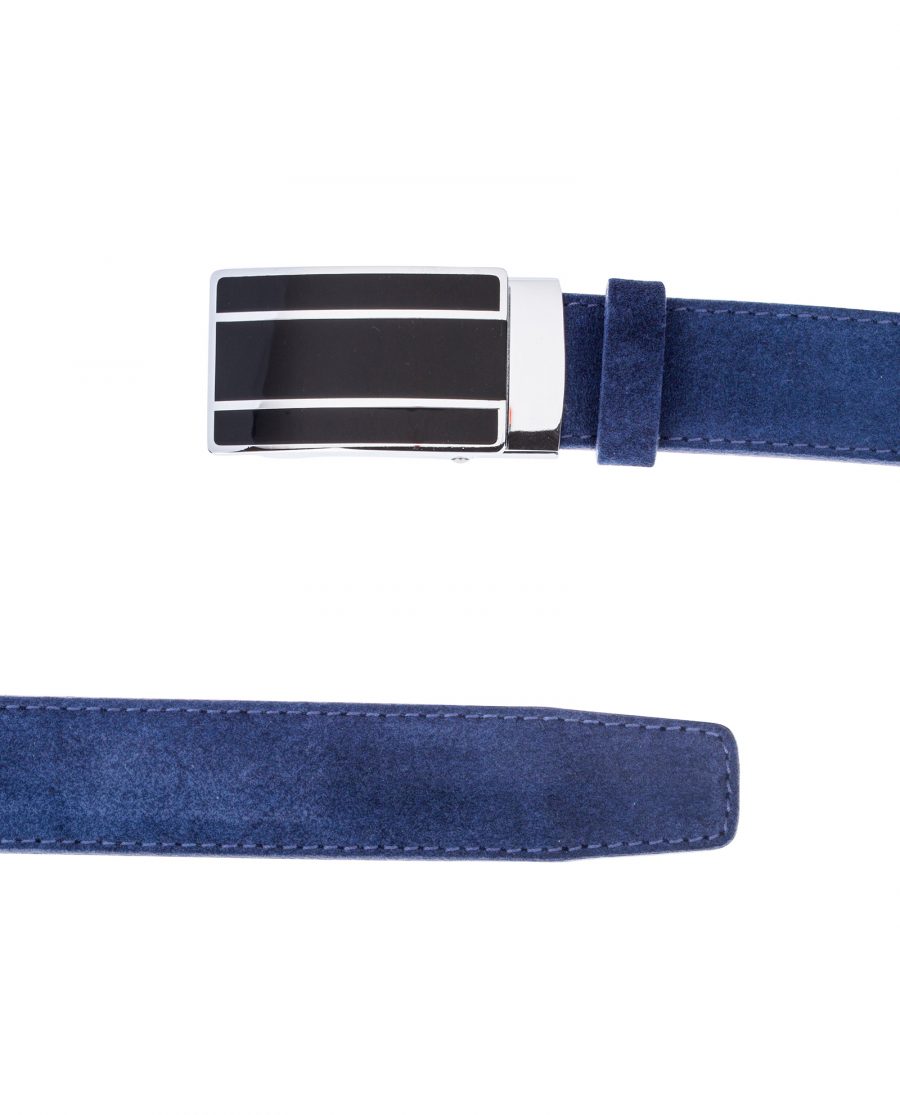Blue-Suede-Ratchet-Belt-View-from-top