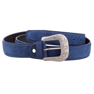 Blue-Suede-Western-Belt-Main-picture