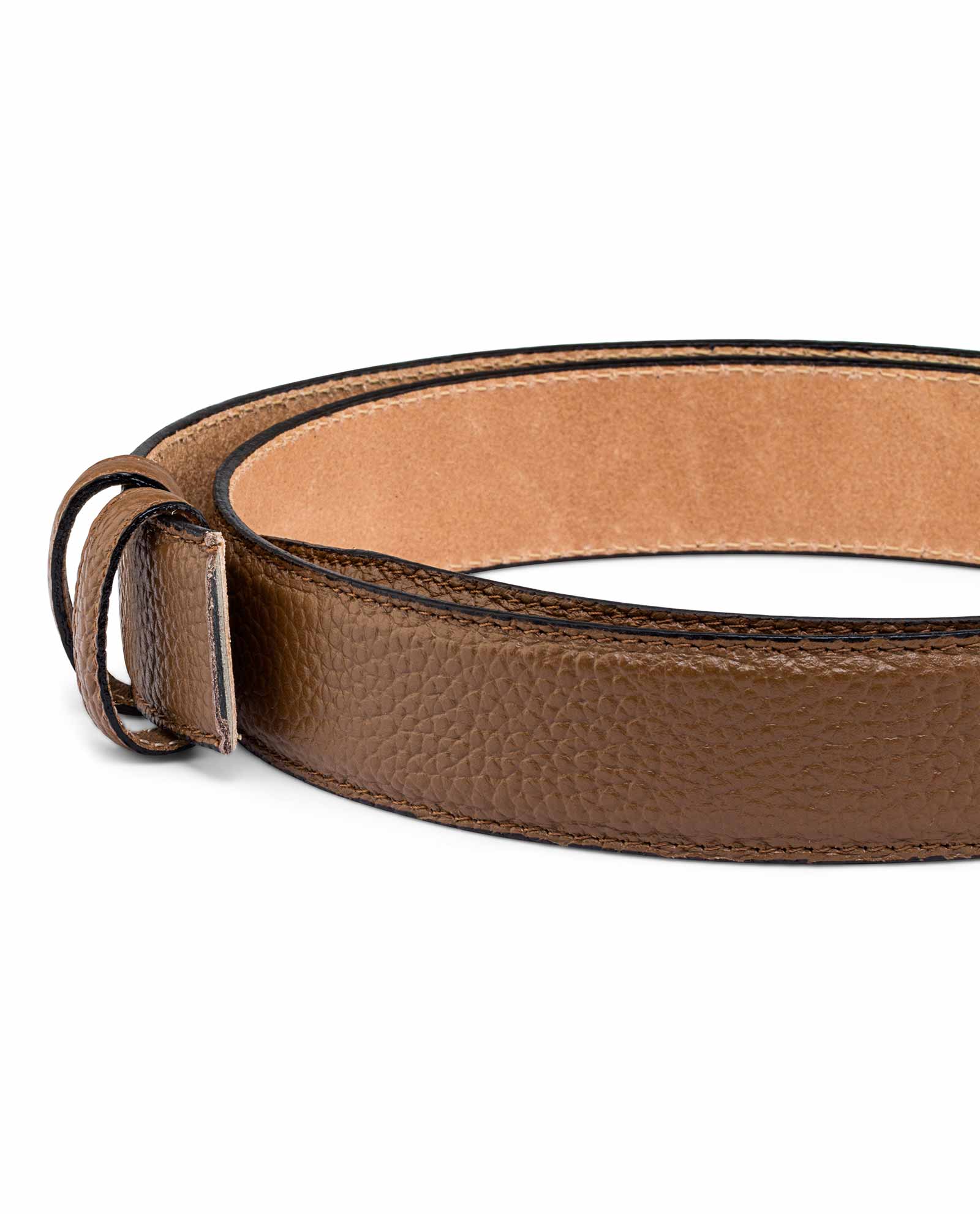 Buy Brown Cow Leather Belt Strap | LeatherBeltsOnline.com | FREE Shipping