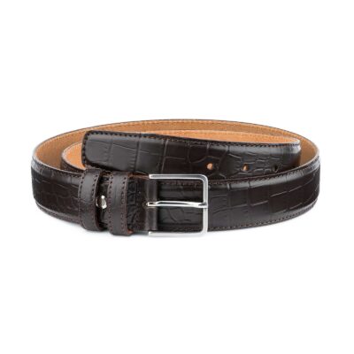 Brown-Croc-Belt-for-Men-by-Capo-Pelle-First-picture