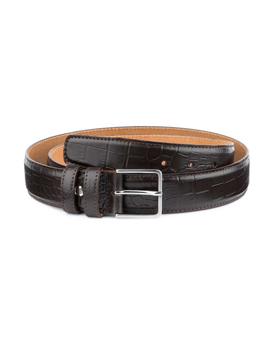 Brown-Croc-Belt-for-Men-by-Capo-Pelle-First-picture