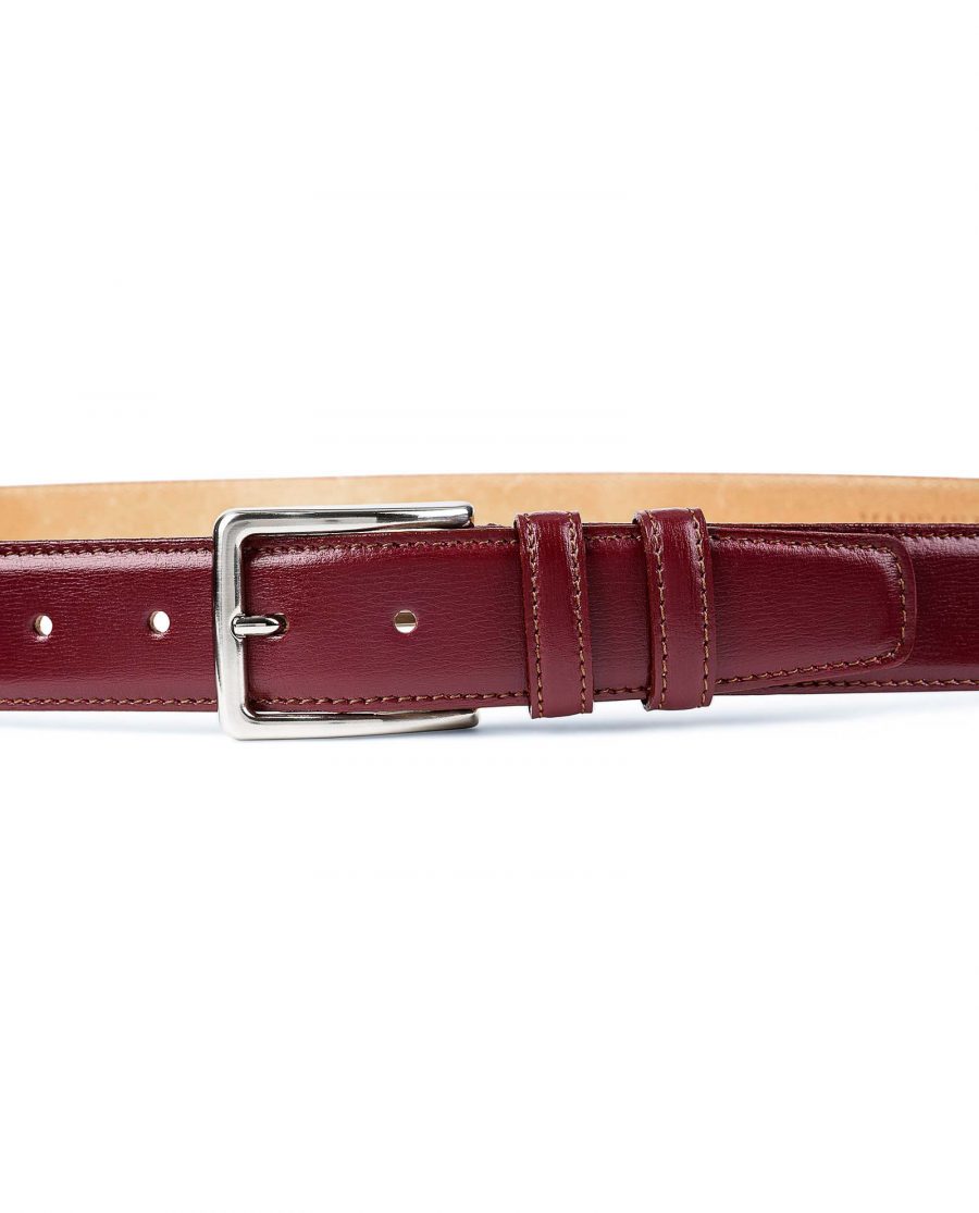 Burgundy-Leather-Belt-by-Capo-Pelle-On-pants