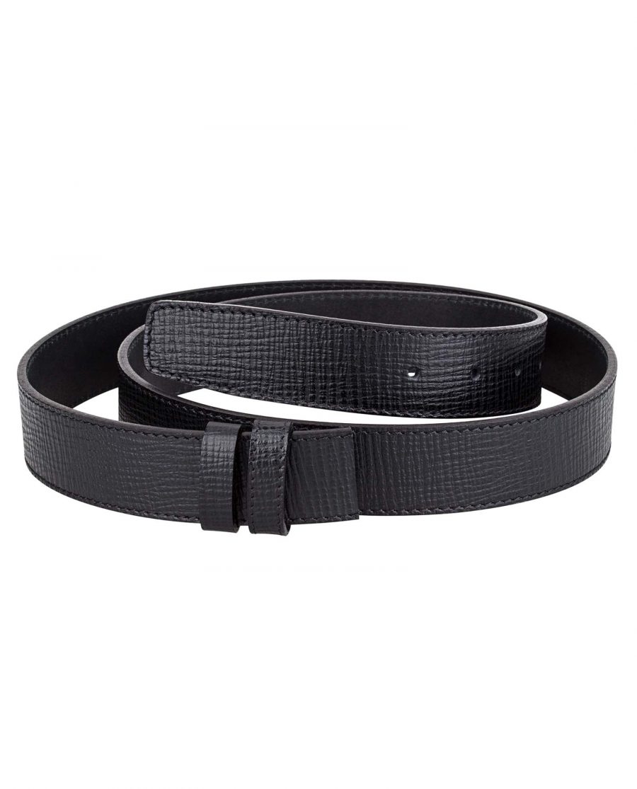 Buy Men's Black Belt Strap - Emnbossed Leather - Free Shipping