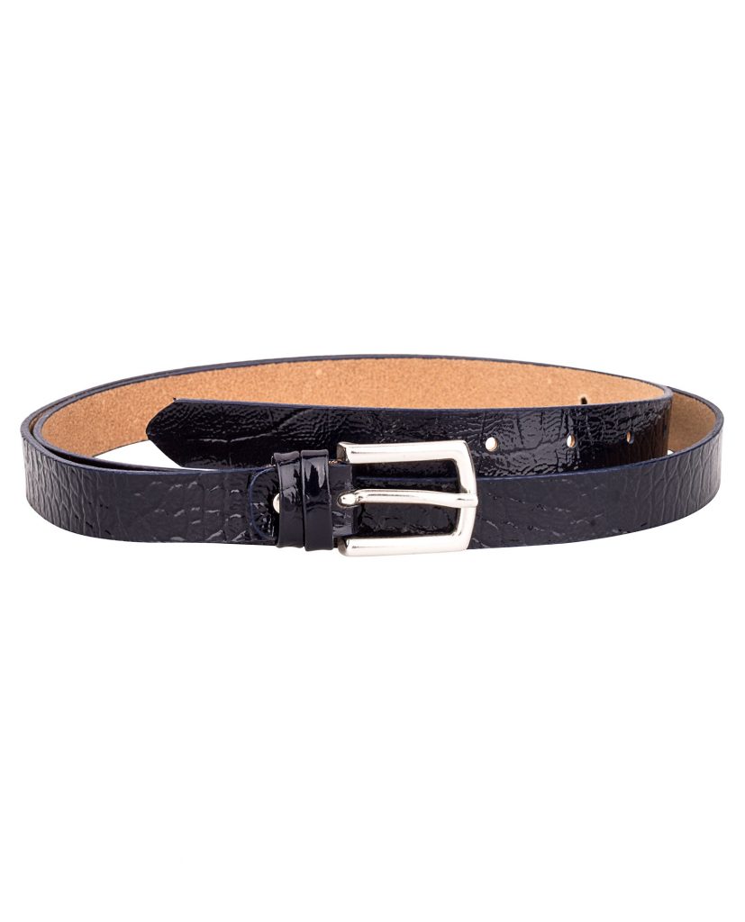 Buy Women's Leather Belt | Skinny Croco Embossed | Free Shipping!