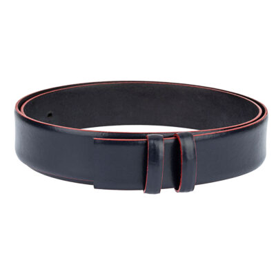 Dark-Blue-Leather-Strap-Red-Edges-Front-Image