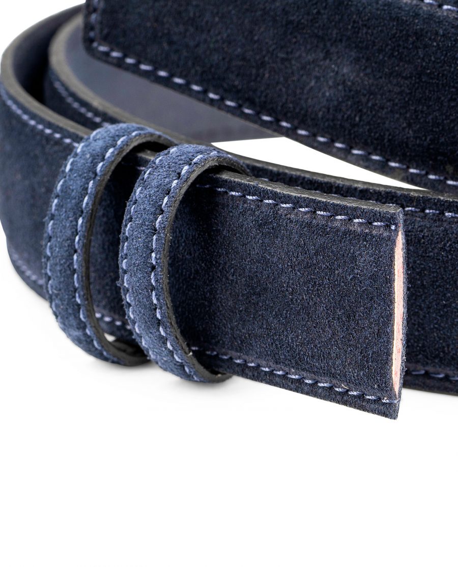 Dark-Blue-Suede-Belt-Strap-35mm-Wide-Buckle-attachment