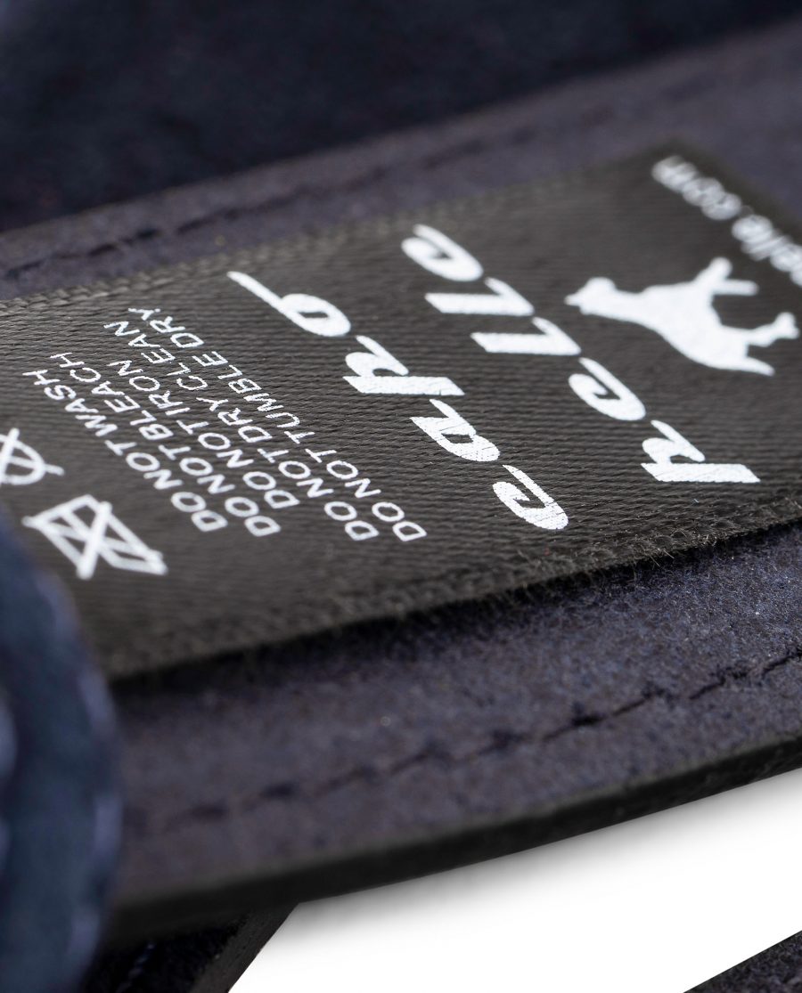 Dark-Blue-Suede-Belt-Strap-35mm-Wide-Care-label