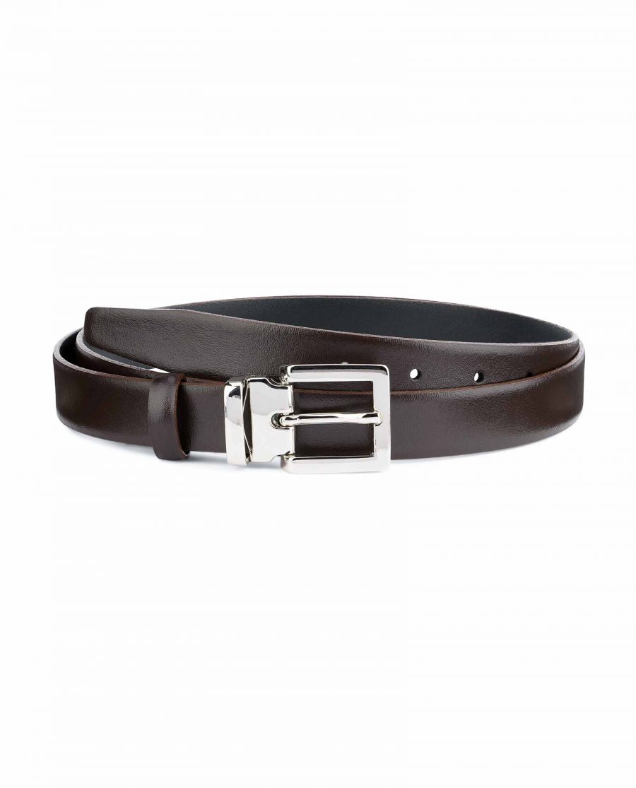 Dark-Brown-Leather-Belt-25-mm-Italian-Buckle-Capo-Pelle