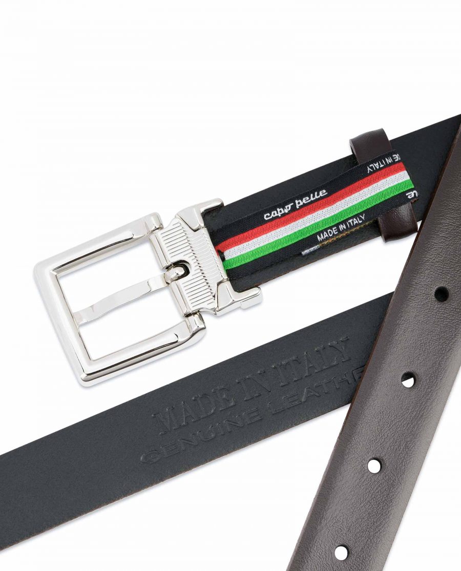 Dark-Brown-Leather-Belt-25-mm-Italian-Buckle-Made-in-Italy