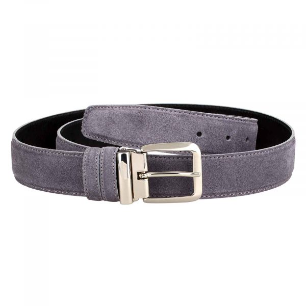 Gray-Suede-Belt-Italian-Buckle-Main-picture