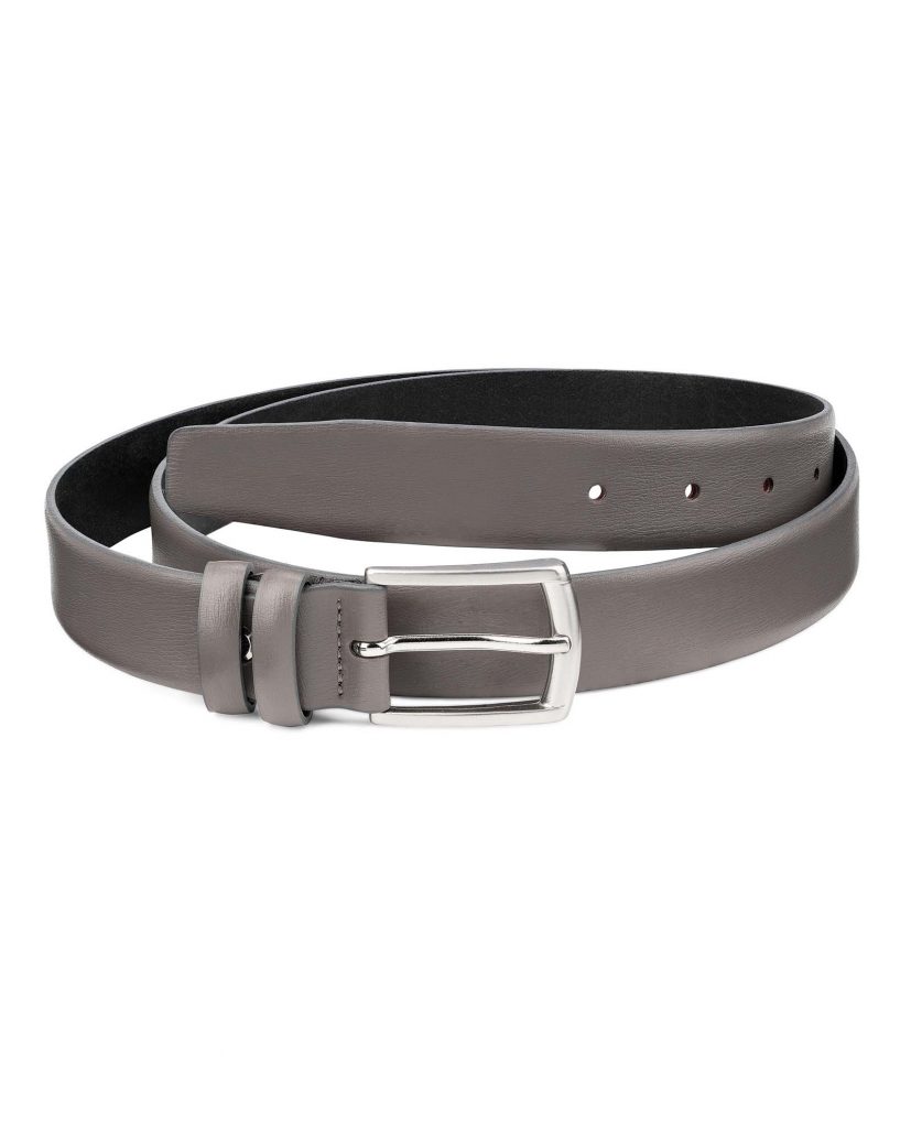 Buy Grey Leather Belt for Men | LeatherBeltsOnline.com | Free Shipping
